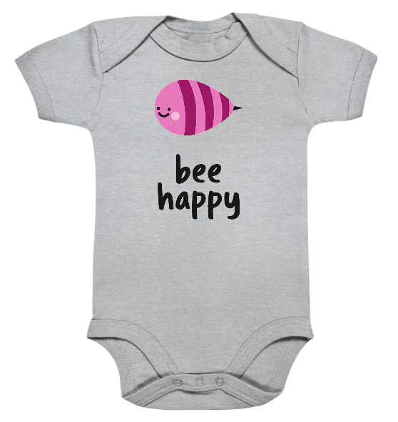 bee happy – Baby Body Strampler
