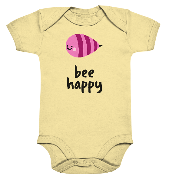 bee happy – Baby Body Strampler